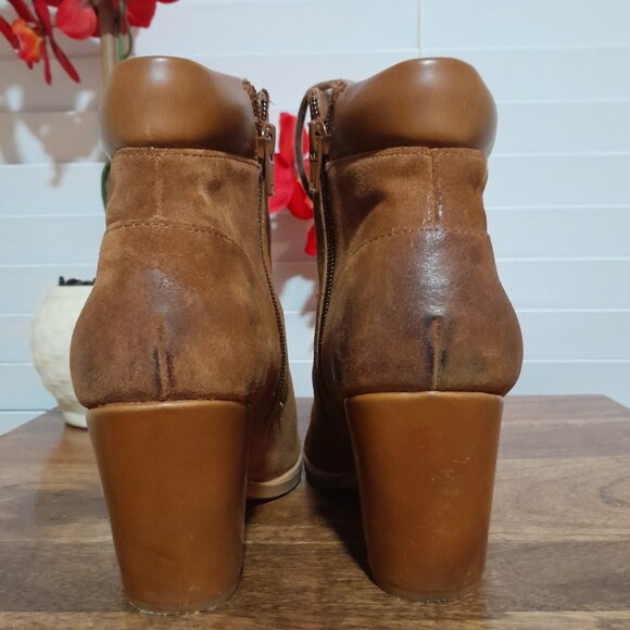 leather brown Kork-Ease lace up ankle boots women's size 9M - Picture 4 of 10